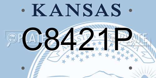 C8421P Kansas License Plate
