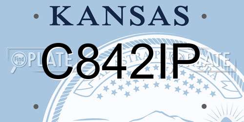 C842IP Kansas License Plate