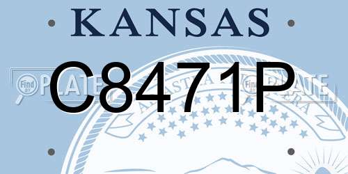 C8471P Kansas License Plate