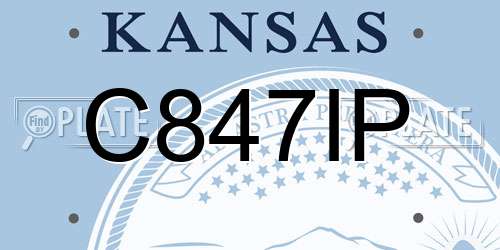 C847IP Kansas License Plate