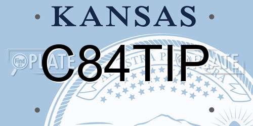 C84TIP Kansas License Plate