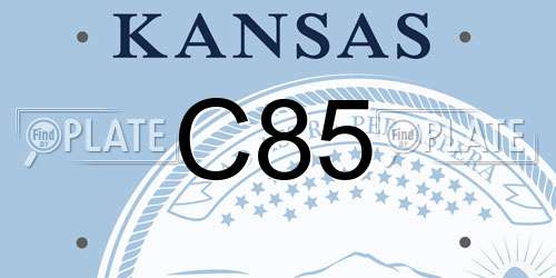 C85 Kansas License Plate
