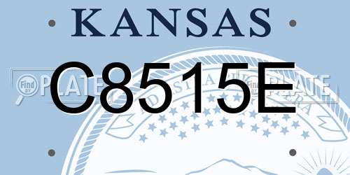 C8515E Kansas License Plate
