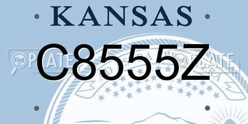 C8555Z Kansas License Plate