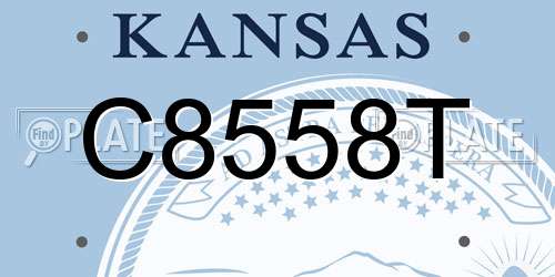 C8558T Kansas License Plate