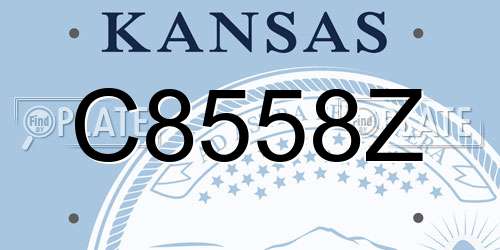 C8558Z Kansas License Plate