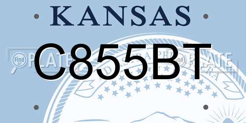 C855BT Kansas License Plate