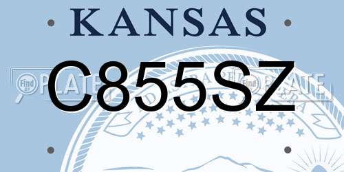 C855SZ Kansas License Plate