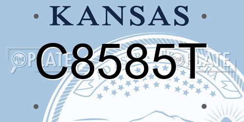 C8585T Kansas License Plate