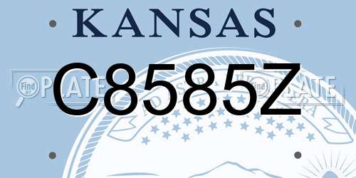 C8585Z Kansas License Plate