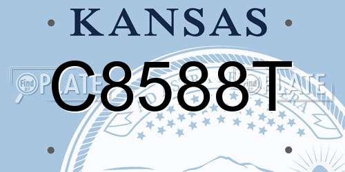 C8588T Kansas License Plate