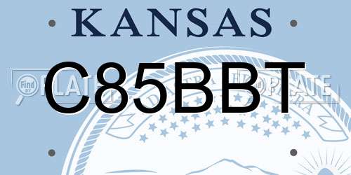 C85BBT Kansas License Plate