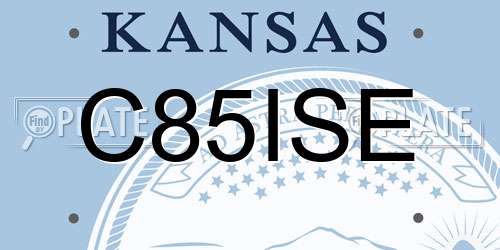 C85ISE Kansas License Plate