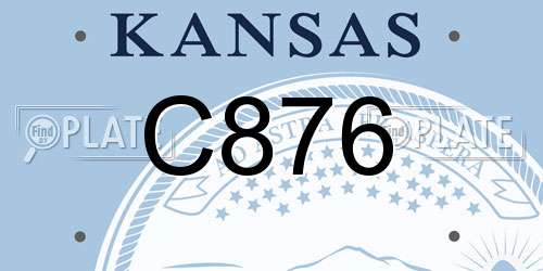 C876 Kansas License Plate
