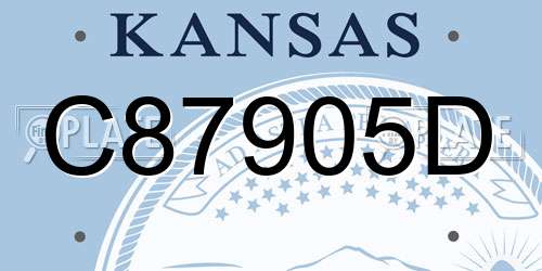 C87905D Kansas License Plate