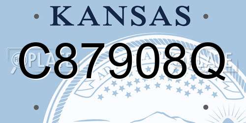 C87908Q Kansas License Plate