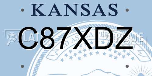 C87XDZ Kansas License Plate