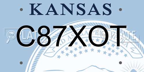 C87XOT Kansas License Plate