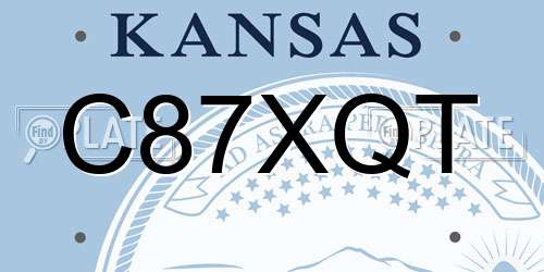 C87XQT Kansas License Plate