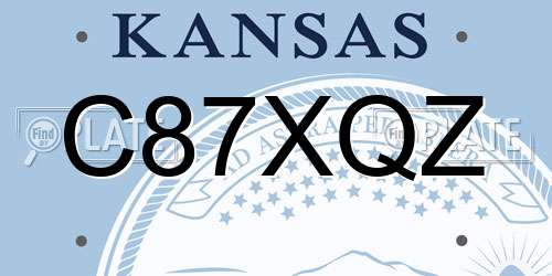 C87XQZ Kansas License Plate