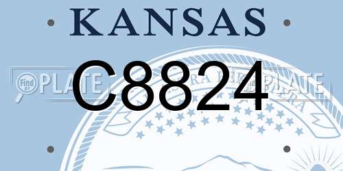 C8824 Kansas License Plate