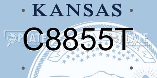 C8855T Kansas License Plate