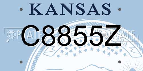 C8855Z Kansas License Plate