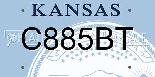 C885BT Kansas License Plate