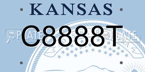 C8888T Kansas License Plate