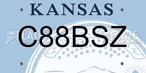 C88BSZ Kansas License Plate