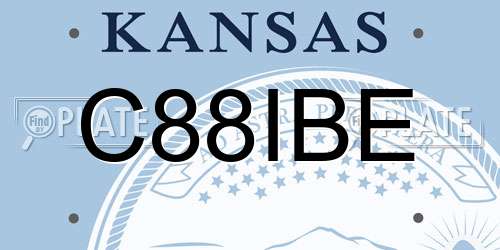 C88IBE Kansas License Plate