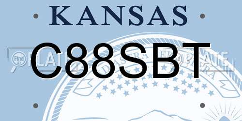 C88SBT Kansas License Plate