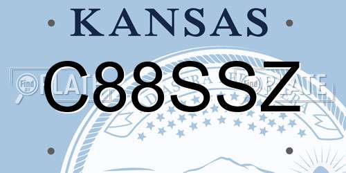 C88SSZ Kansas License Plate