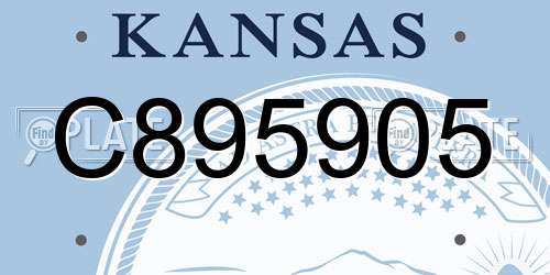 C895905 Kansas License Plate