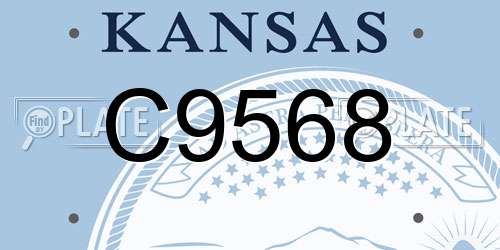 C9568 Kansas License Plate