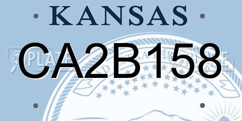 CA2B158 Kansas License Plate