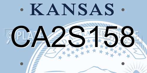 CA2S158 Kansas License Plate