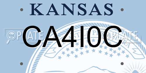 CA4I0C Kansas License Plate