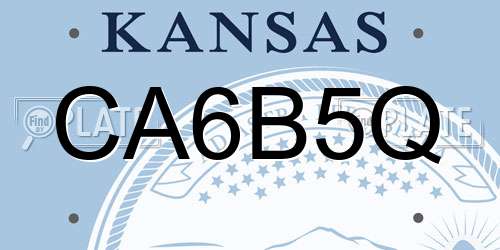 CA6B5Q Kansas License Plate