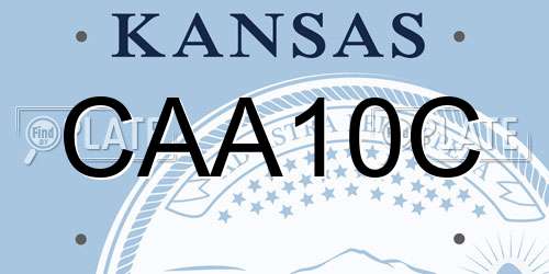 CAA10C Kansas License Plate