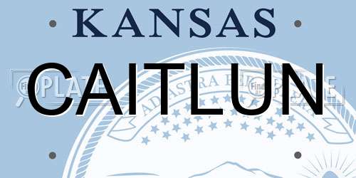 CAITLUN Kansas License Plate