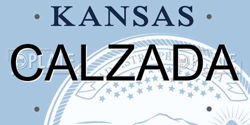 CALZADA Kansas License Plate