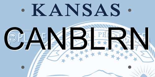 CANBLRN Kansas License Plate