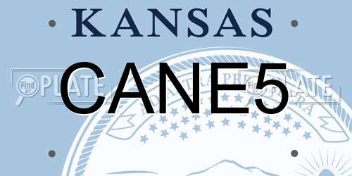 CANE5 Kansas License Plate