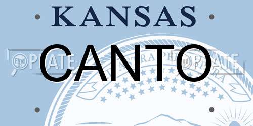 CANTO Kansas License Plate