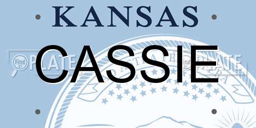 CASSIE Kansas License Plate