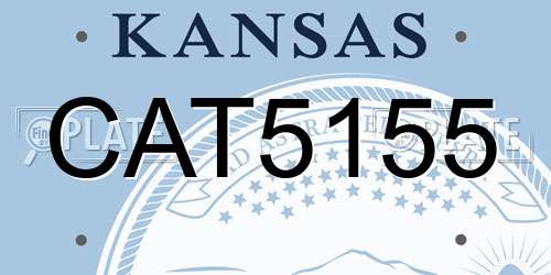 CAT5155 Kansas License Plate
