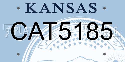 CAT5185 Kansas License Plate