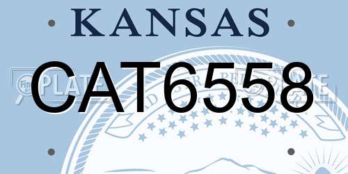 CAT6558 Kansas License Plate
