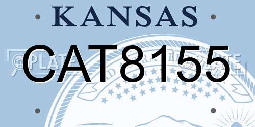 CAT8155 Kansas License Plate